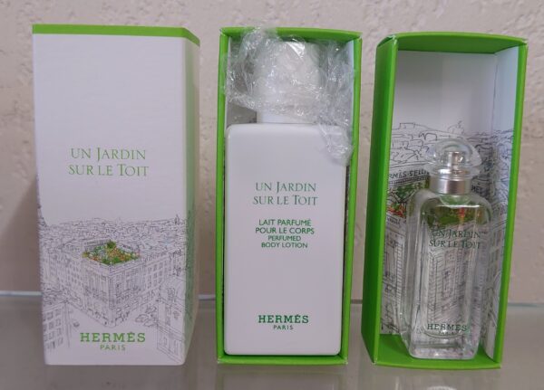 COFFRET UN JARDIN SUR LE TOIT - EDT 7,5 ML + Lait Parfumé 40 ML de HERMES