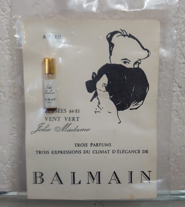 JOLIE MADAME - Extrait de Parfum 1 ML sur Carte De BALMAIN