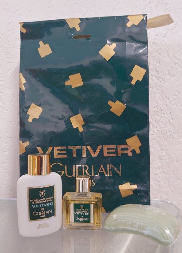 VETIVER - Pochette  - EDT 5 ML + Savon 20 g. + Baume AS 12 ML de GUERLAIN