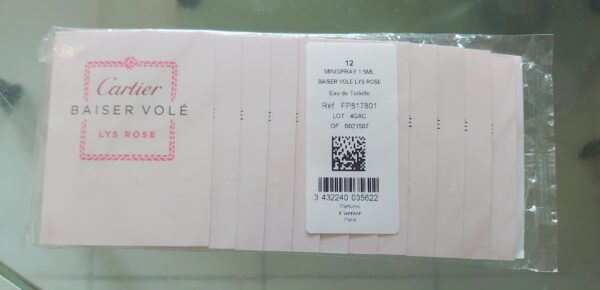 BAISER VOLE - LYS ROSE - Lot 12 x Echantillons - 12 X EDT 1,5 ML de CARTIER