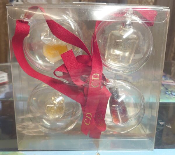 COFFRET 4 X Boules de Noel DIOR