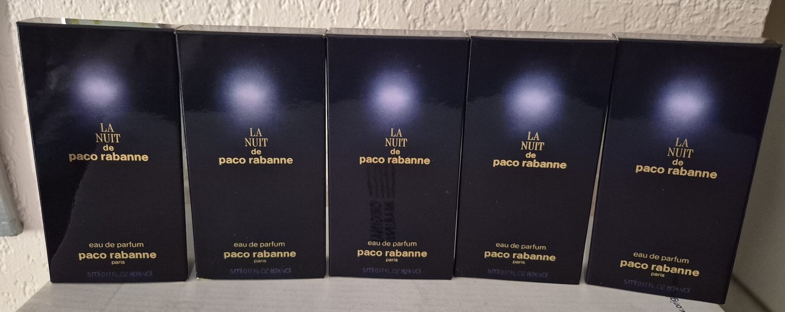 LOT de 5 X EDP 5 ML – LA NUIT de RABANNE